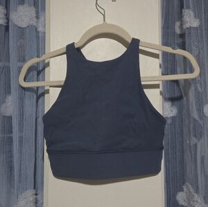 Lululemon Energy High Neck Longline Bra in Code Blue